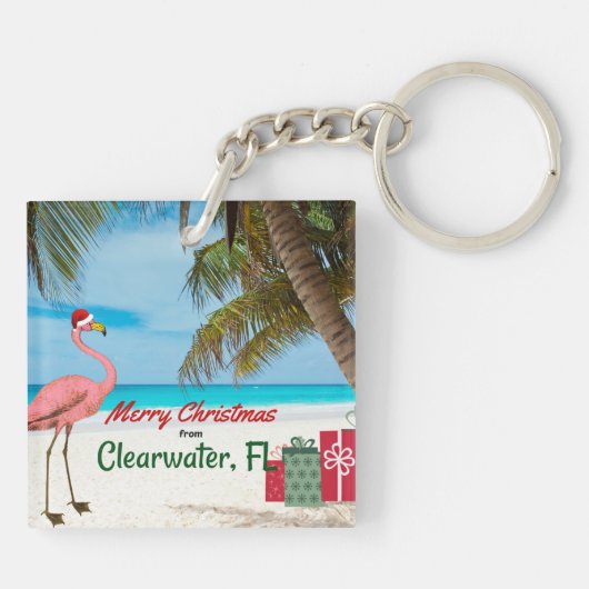 Porte-clés Joyeux Noël de Clearwater, FL (Dos)