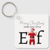 Porte-clés Joyeux Noël de petit bébé elfe (Recto)