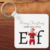 Porte-clés Joyeux Noël de petit bébé elfe (Recto)