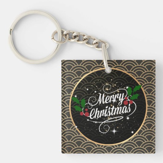 Porte-clés Joyeux Noël, design populaire (Devant)