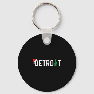 Porte-clés Joyeux Noël Détroit Joyeuses Fêtes Michigan Sa