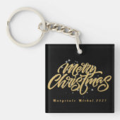 Porte-clés Joyeux Noël d'or (Devant)