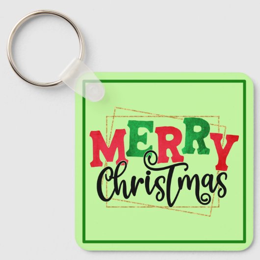 Porte-clés Joyeux Noël encadré-80716 (Recto)