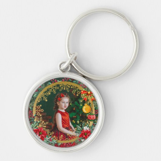 Porte-clés Joyeux Noël et Joyeux Nouvel An par amour (Devant)