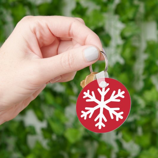 Porte-clés Joyeux Noël Flocon De Noël Vacances Hiver (main)