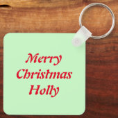 Porte-clés Joyeux Noël Holly Custom (Verso)