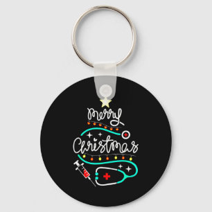 Porte-clés Joyeux Noël Infirmière Docteur Stéthoscope Noël