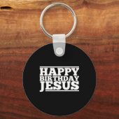 Porte-clés Joyeux Noël Jésus anniversaire (Recto)