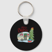 Porte-clés Joyeux Noël Joyeux Camper Fun Camping Vie Fami (Recto)