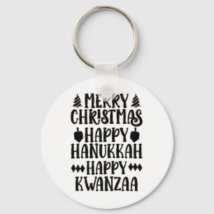 Porte-clés Joyeux Noël Joyeux Hanoukka Joyeux Kwanzaa 6