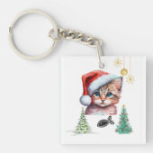 Porte-clés Joyeux Noël miaou ! (Devant)