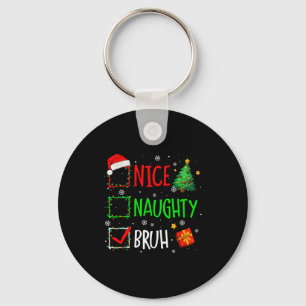 Porte-clés Joyeux Noël Mignon Méchant Frère Drôle Liste de No