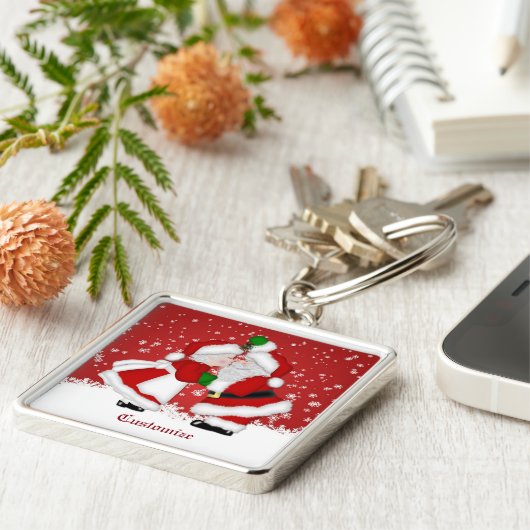 Porte-clés Joyeux Noël Mistletoe Père Noël (Côté)