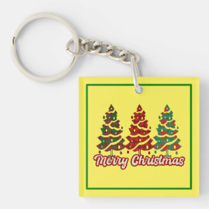 Porte-clés Joyeux Noël Motif Arbres à carreaux de Buffalo -42