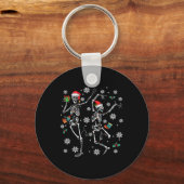 Porte-clés Joyeux Noël Noël Squelette Danc (Recto)