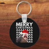 Porte-clés Joyeux Noël Opossum hurlant Amusants Hommes Femmes (Recto)