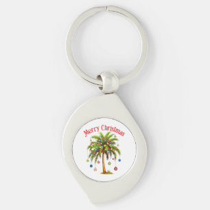 Porte-clés Joyeux Noël Palm Tree Light Hawaiian Tropical