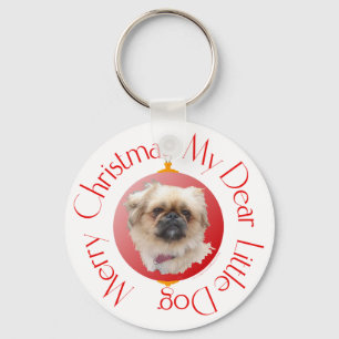 Porte-clés Joyeux Noël Pekingese