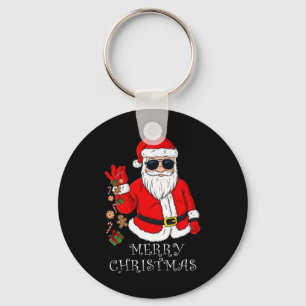 Porte-clés Joyeux Noël Père Noël Amusant Pyjama de Famille Xm