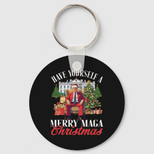 Porte-clés Joyeux Noël Père Noël Drôle Trump