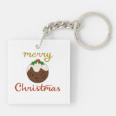 Porte-clés Joyeux Noël+Pudding Design (Dos)