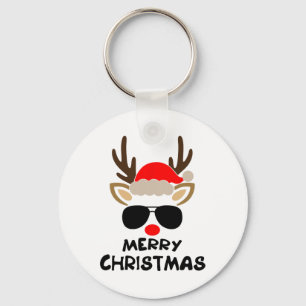 Porte-clés Joyeux Noël Renne Xmas Famille Hommes Femmes Enfan