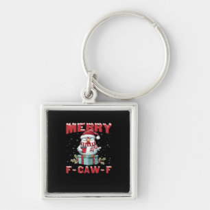Porte-clés Joyeux Noël rétro F-Caw-F Poulet