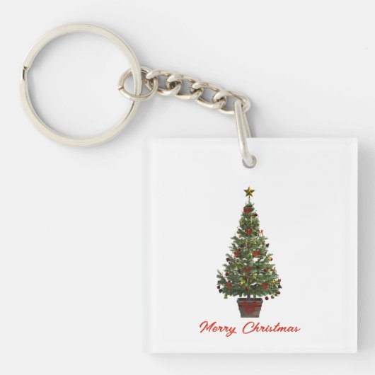 Porte-clés Joyeux Noël. Sapin de Noël (Devant)