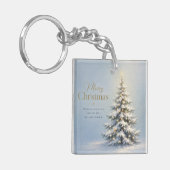 Porte-clés Joyeux Noël Sapin enneigé (Devant gauche)