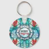 Porte-clés "Joyeux Noël !" Slogan modifiable (Recto)