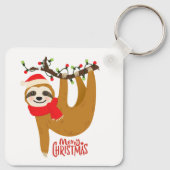 Porte-clés Joyeux Noël Sloth mignonne Festivals Vacances (Dos)