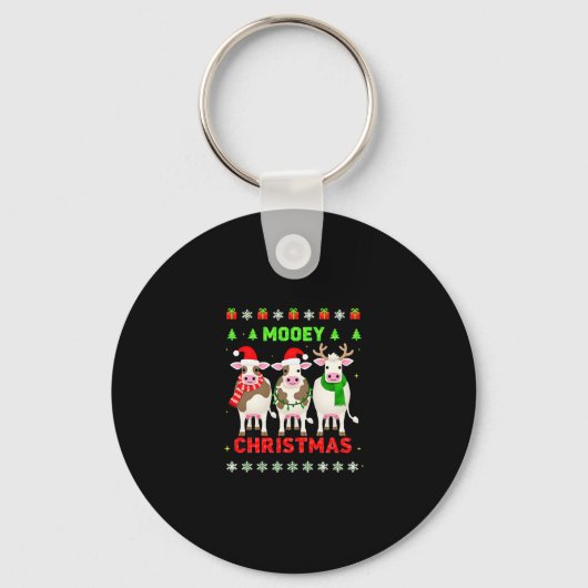 Porte-clés Joyeux Noël Vache Noël Sweat Ugly Pyjama (Recto)