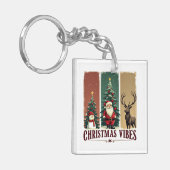 Porte-clés Joyeux Noël Vibes seulement Noël (Devant gauche)