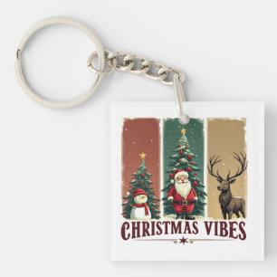Porte-clés Joyeux Noël Vibes seulement Noël