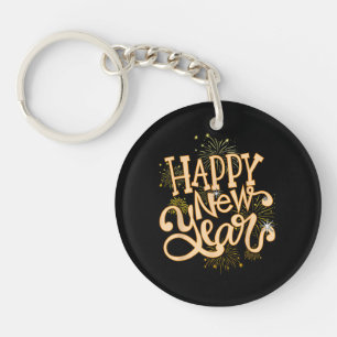 Porte-clés Joyeux Nouvel An Nouvel An Soirée Femmes Hommes Fa