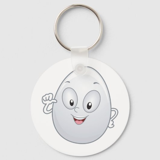 Porte-clés Joyeux Oeuf Avec Un Visage (Recto)
