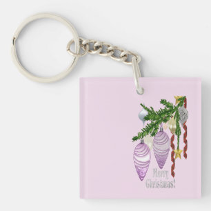 Porte-clés Joyeux ornements de Noël :
