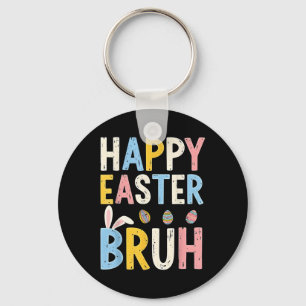 Porte-clés Joyeux Pâques Bruh mème Funny Bunny Bro Ados garço