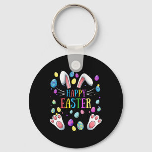 Porte-clés Joyeux Pâques Dit Bunny Dons Oeuf Graphique Famill