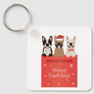 Porte-clés Joyeux Pawlidays Bouledogues Français