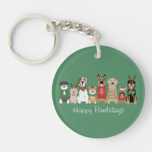 Porte-clés Joyeux Pawlidays Chiens Red Green