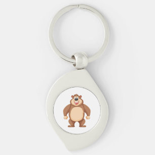 Porte-clés Joyeux personnage d'ours de dessin animé