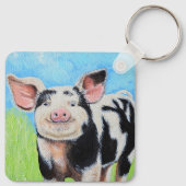 Porte-clés Joyeux petit Porte - clé de peinture de porc (Dos)