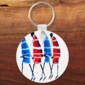 Porte-clés Joyeux peuple Massaï Guerriers Marcher Art Imprime (Recto)