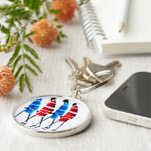 Porte-clés Joyeux peuple Massaï Guerriers Marcher Art Imprime (Côté)