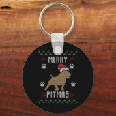 Porte-clés Joyeux Pitmas Drôle Laide Sweat Pit Bull (Recto)