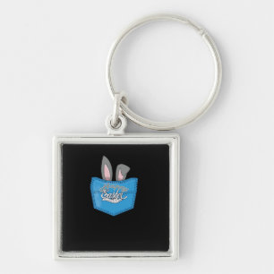Porte-clés Joyeux Pop Pâques Peeking Bunny