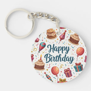 Porte-clés Joyeux Porte - clé acrylique d'anniversaire avec b