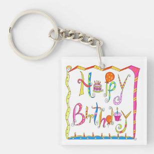 Porte-clés Joyeux Porte - clé d'anniversaire