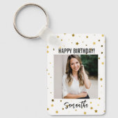 Porte-clés Joyeux Porte - clé d'anniversaire, Nom personnalis (Recto)